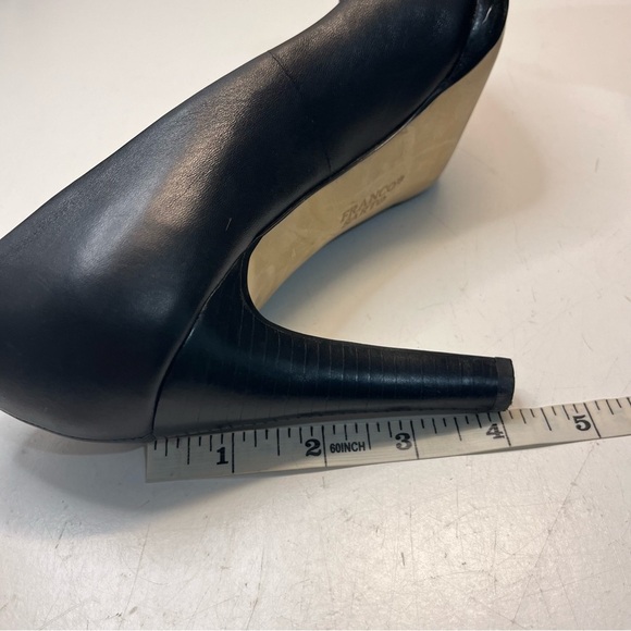 Franco Sarto Luxe Black Leather Platform Pump Heels, Size 7 - Picture 14 of 14